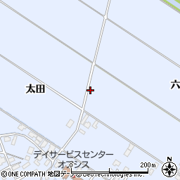 秋田県鹿角市花輪六月田236周辺の地図