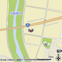 秋田県北秋田市脇神寺下周辺の地図