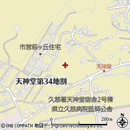 岩手県久慈市天神堂第３４地割周辺の地図