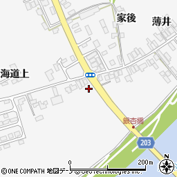 秋田県能代市二ツ井町桜台周辺の地図