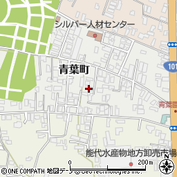 秋田県能代市青葉町周辺の地図