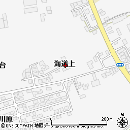 秋田県能代市二ツ井町海道上周辺の地図