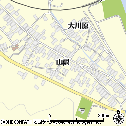 秋田県能代市二ツ井町切石山根周辺の地図