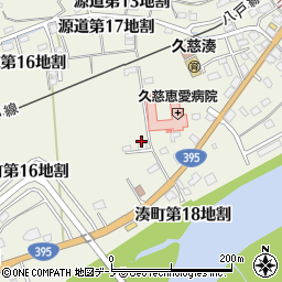 岩手県久慈市湊町第１７地割周辺の地図