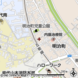 秋田県能代市明治町7周辺の地図