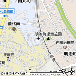 秋田県能代市南元町4-36周辺の地図
