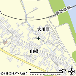 秋田県能代市二ツ井町切石周辺の地図