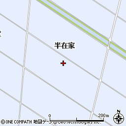秋田県鹿角市花輪半在家周辺の地図