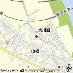 秋田県能代市二ツ井町切石（家ノ下）周辺の地図