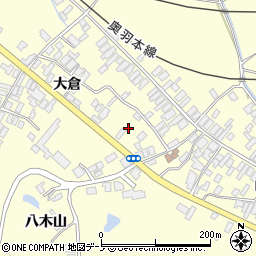 秋田県能代市二ツ井町切石大倉129周辺の地図