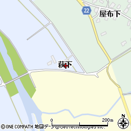 秋田県大館市比内町新館萩下周辺の地図