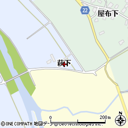 秋田県大館市比内町新館（萩下）周辺の地図