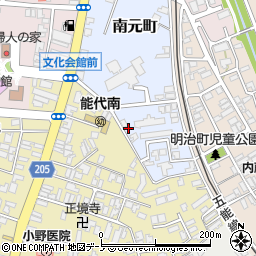 秋田県能代市南元町4-64周辺の地図