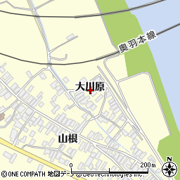 秋田県能代市二ツ井町切石大川原周辺の地図
