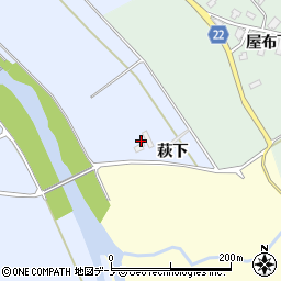 秋田県大館市比内町新館萩下川添周辺の地図
