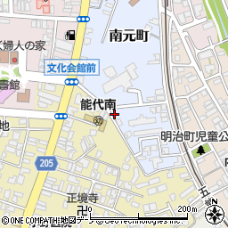 秋田県能代市南元町4-67周辺の地図