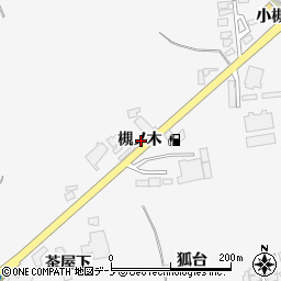 秋田県能代市二ツ井町槻ノ木周辺の地図