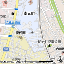 秋田県能代市南元町4周辺の地図