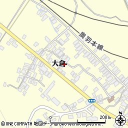 秋田県能代市二ツ井町切石大倉112-1周辺の地図