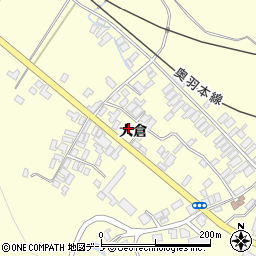 秋田県能代市二ツ井町切石大倉124周辺の地図