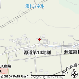 岩手県久慈市源道（第１３地割）周辺の地図