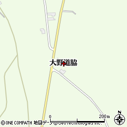 秋田県北秋田市坊沢大野道脇周辺の地図