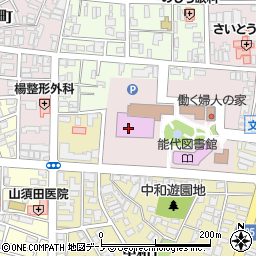 能代市文化会館　大ホール周辺の地図