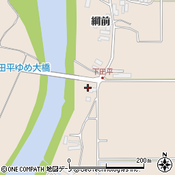 秋田県能代市二ツ井町麻生大堤下周辺の地図