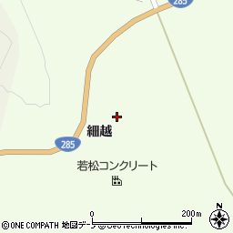 秋田県大館市比内町笹館細越1-2周辺の地図