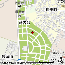 秋田県能代市萩の台周辺の地図