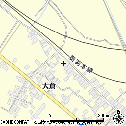 秋田県能代市二ツ井町切石大倉87-1周辺の地図