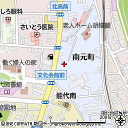 秋田県能代市南元町2周辺の地図