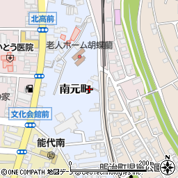 秋田県能代市南元町3-20周辺の地図
