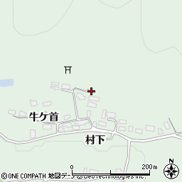 秋田県大館市比内町味噌内（鬼ケ沢）周辺の地図