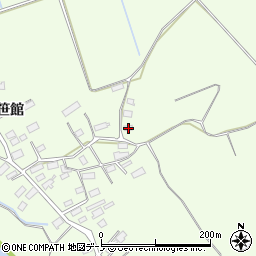 秋田県大館市比内町笹館1周辺の地図