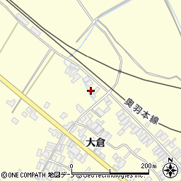 秋田県能代市二ツ井町切石大倉76-1周辺の地図