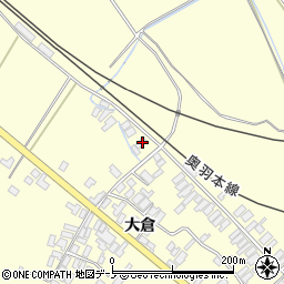 秋田県能代市二ツ井町切石大倉77周辺の地図