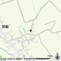 秋田県大館市比内町笹館中清水周辺の地図