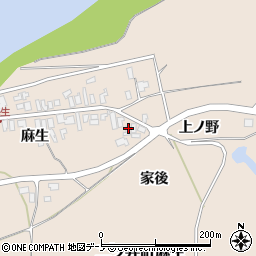 秋田県能代市二ツ井町麻生家後10周辺の地図