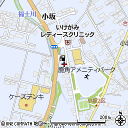 秋田県鹿角市花輪小坂周辺の地図
