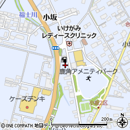 秋田県鹿角市花輪（小坂）周辺の地図