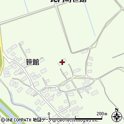 秋田県大館市比内町笹館19周辺の地図