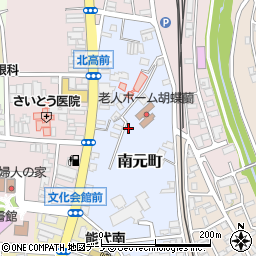 秋田県能代市南元町3-53周辺の地図