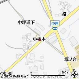 秋田県能代市二ツ井町小槻木周辺の地図