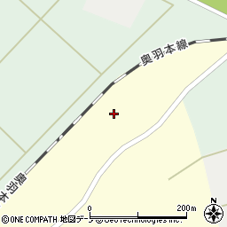 秋田県能代市鶴谷新田周辺の地図