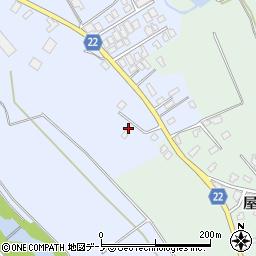 秋田県大館市比内町新館野開49周辺の地図