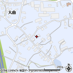 秋田県鹿角市花輪大曲周辺の地図