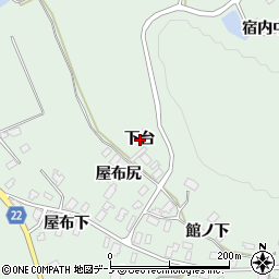 秋田県大館市比内町味噌内下台周辺の地図