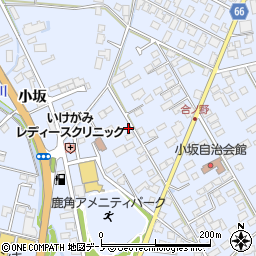 秋田県鹿角市花輪合ノ野264周辺の地図