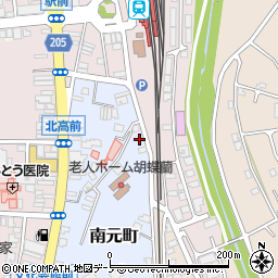 秋田県能代市南元町3-3周辺の地図